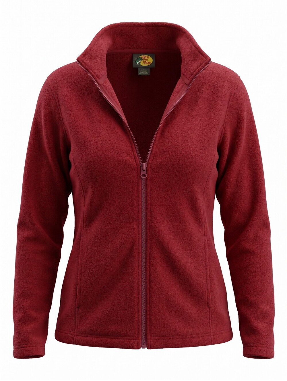 Bass Pro Shops Women's Red Fleece Teddy Jacket Outdoors Layering Hiking Size L